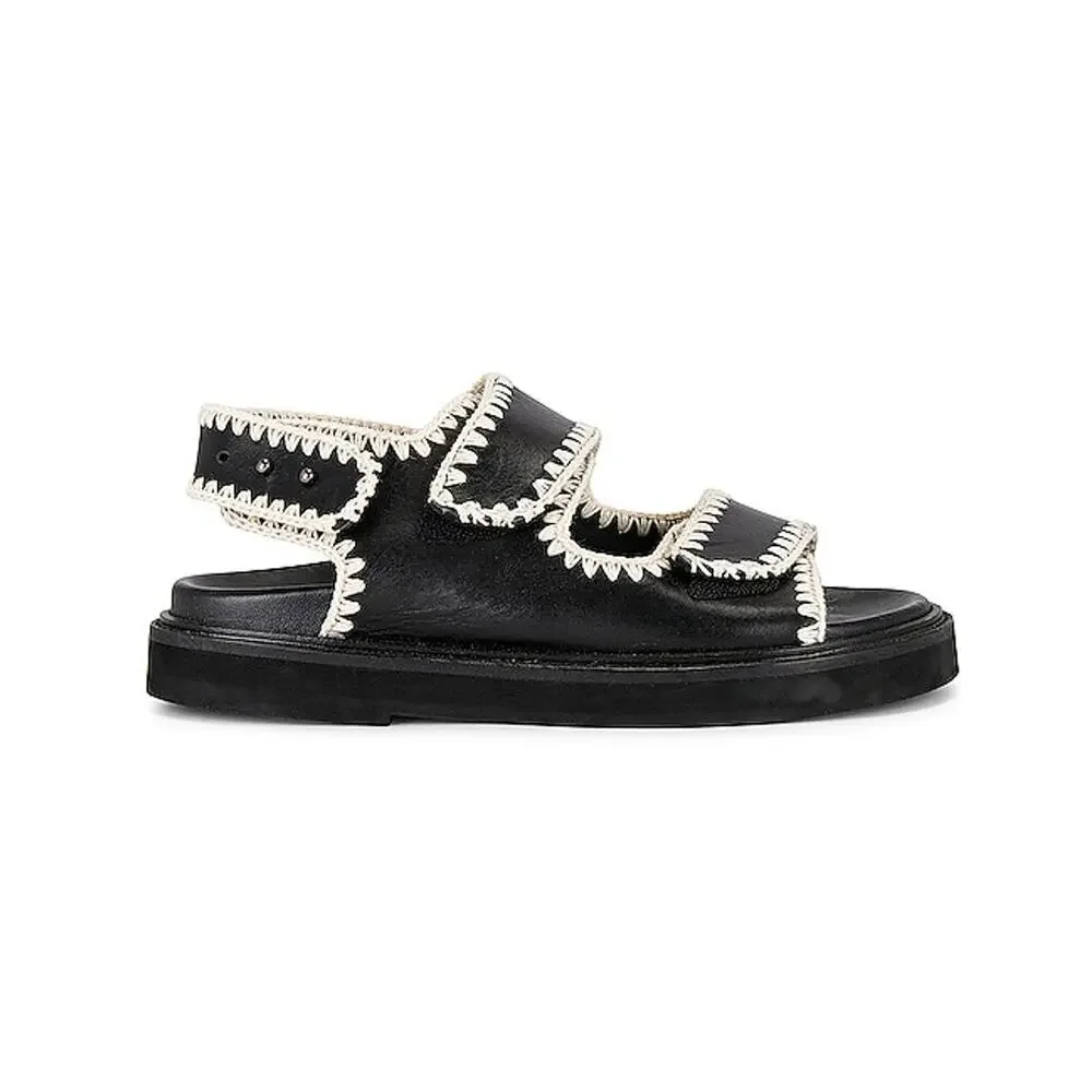Toral Whipstitched Black Kristen Sandals Size 40 EU / US 10